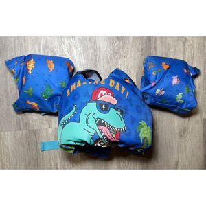 Toddler swimwear arm floater vest Dino amazing day‎ 3-6 yr old